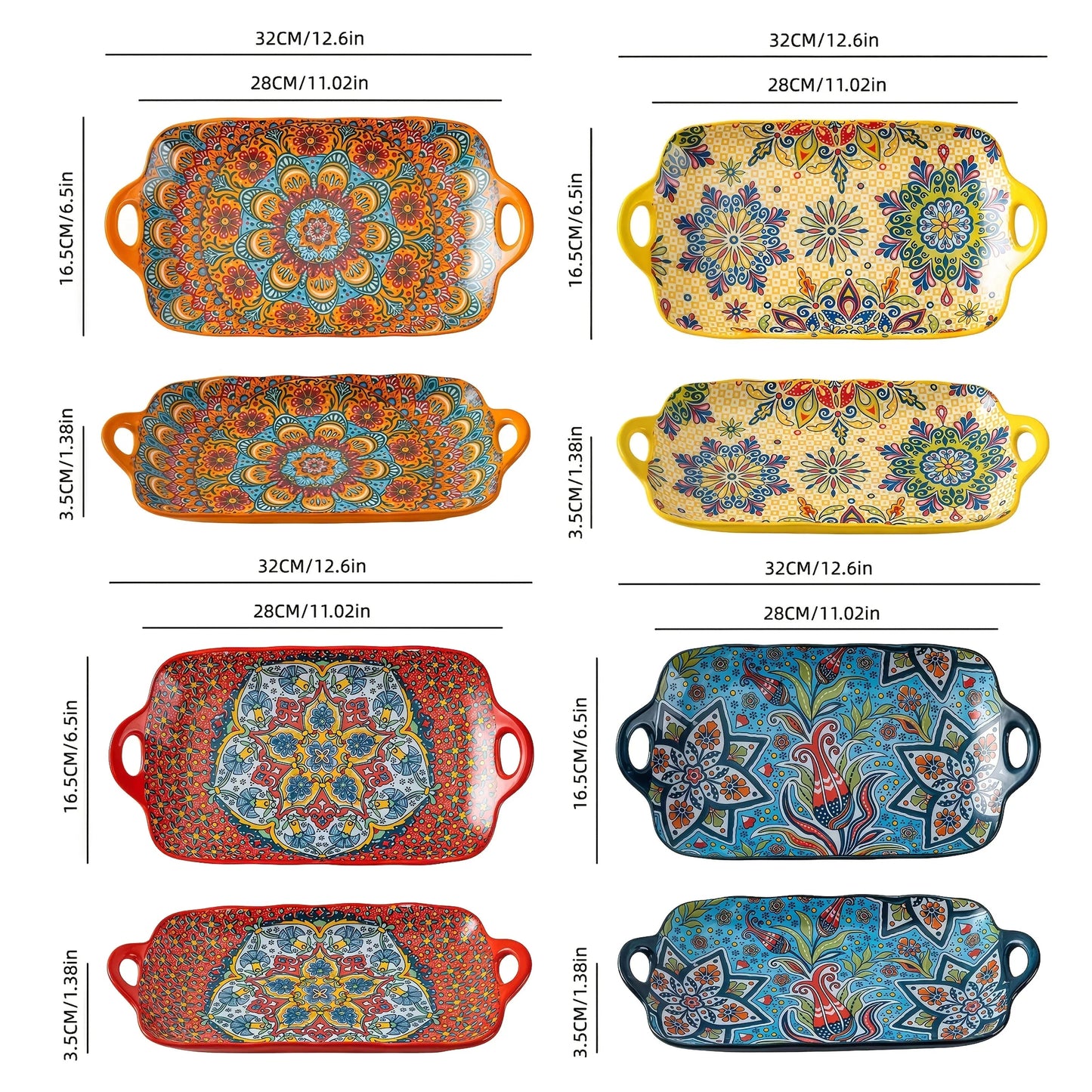 Serving Plates - Ceramic Rectangular Large