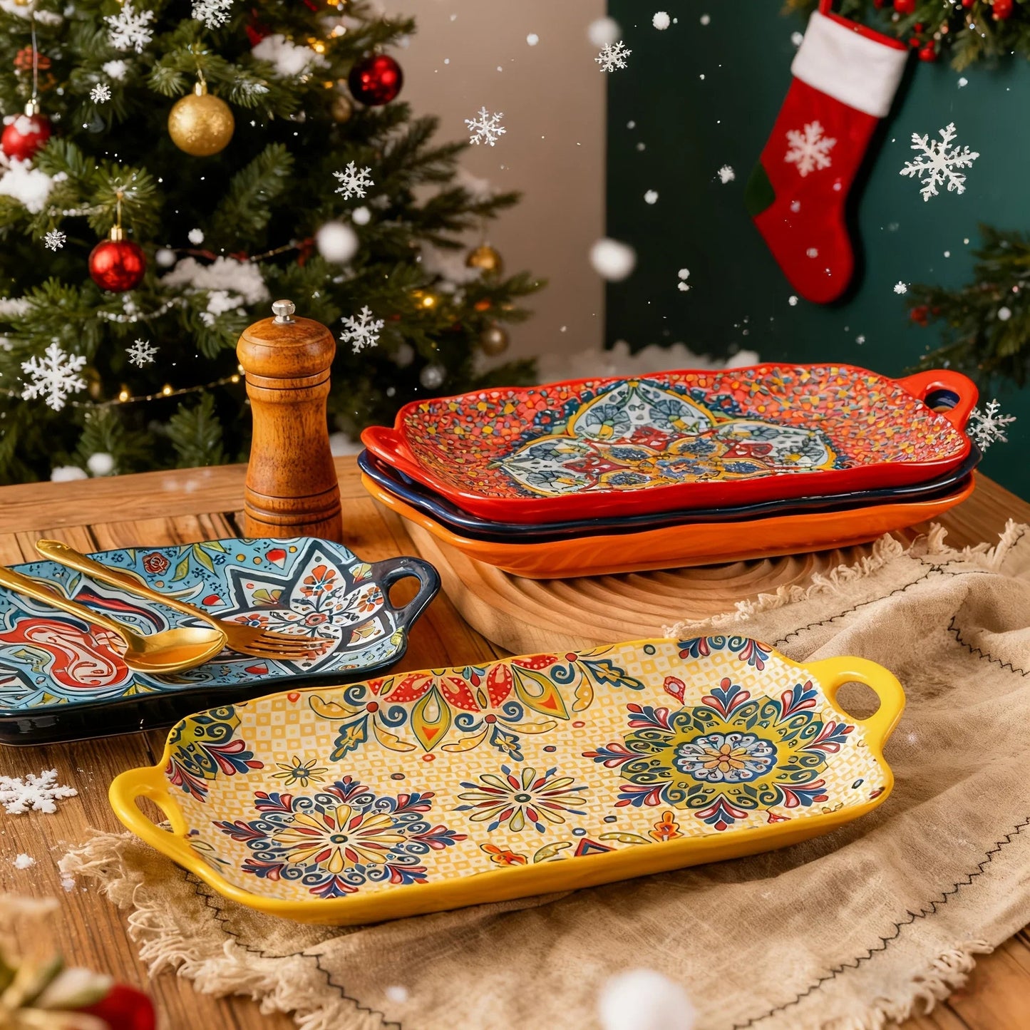 Serving Plates - Ceramic Rectangular Large