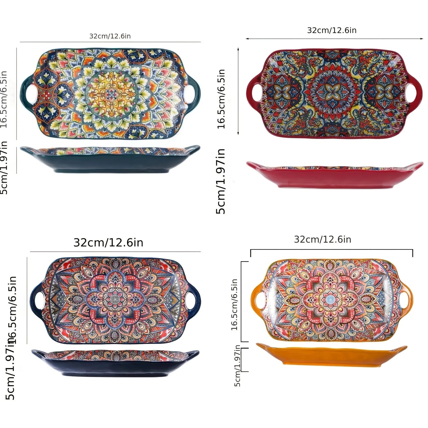 Serving Plates - Ceramic Rectangular Large