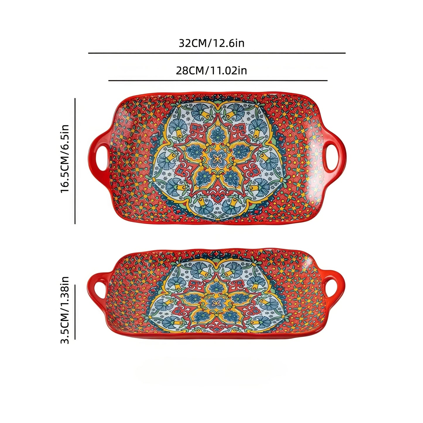 Serving Plates - Ceramic Rectangular Large