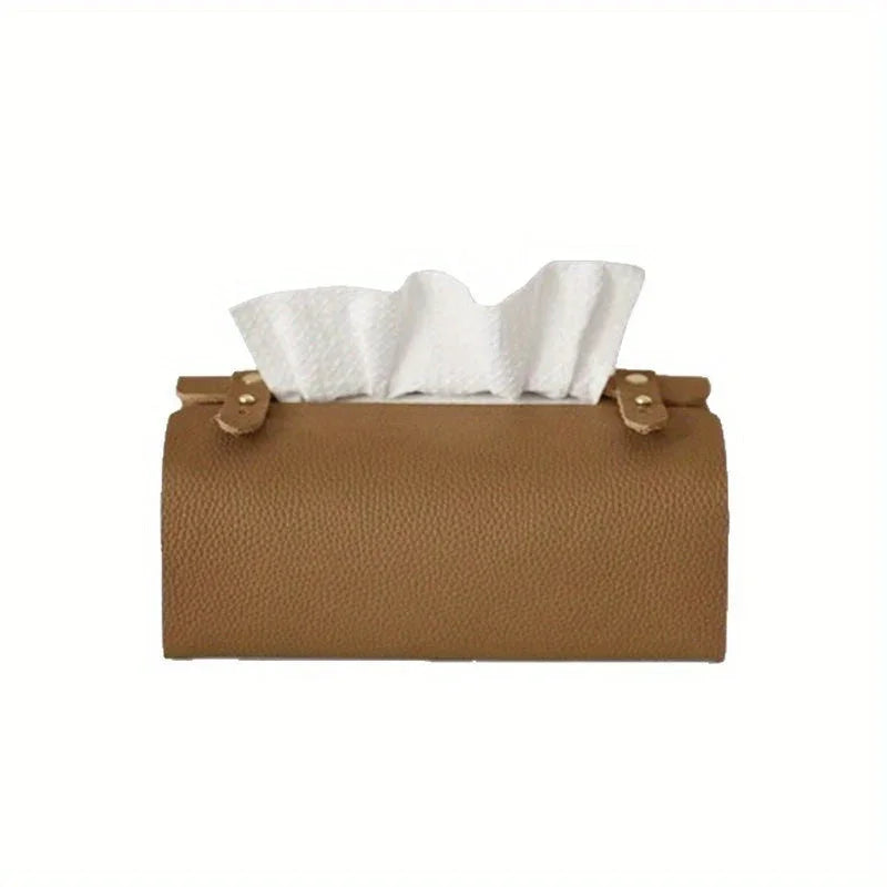 Tissue Box Holder - Luxury Faux Leather Small