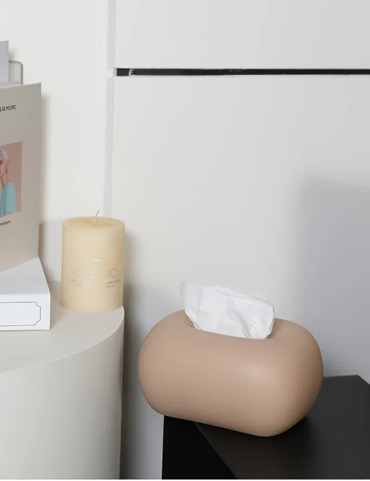 Tissue Box Holder - Modern Ceramic White