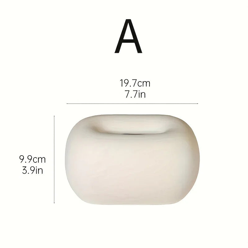 Tissue Box Holder - Modern Ceramic White