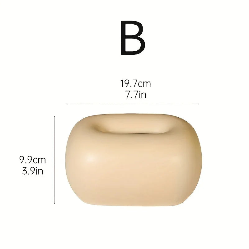 Tissue Box Holder - Modern Ceramic White