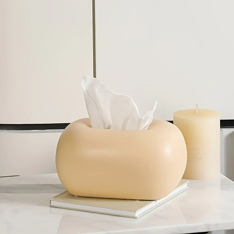 Tissue Box Holder - Modern Ceramic White