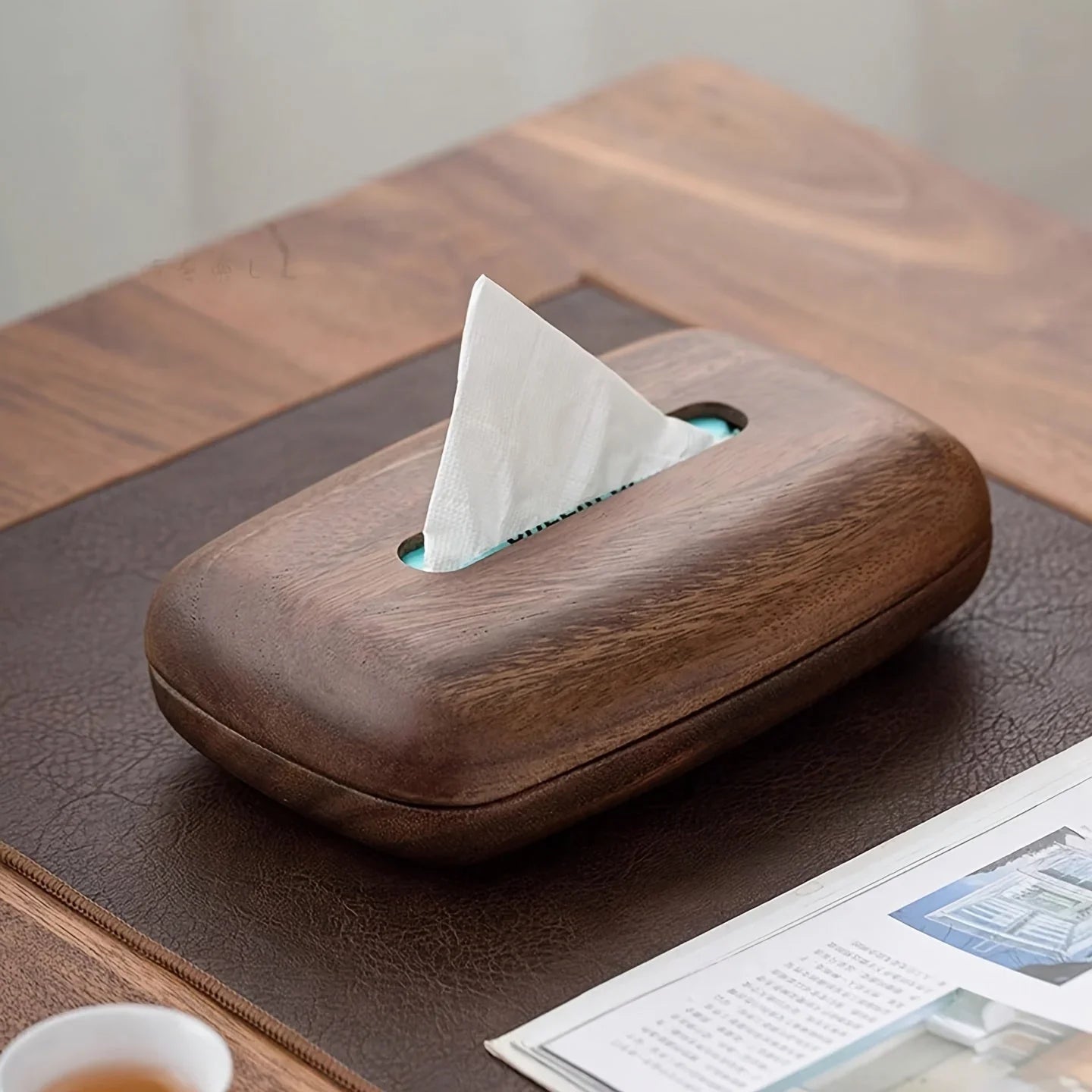 Tissue Box - Luxury Wooden Walnut