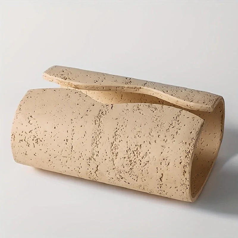 Tissue Box - Wooden Curved with Lid