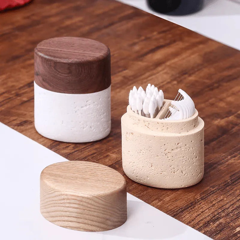 Toothpick Holder - Rustic Wooden Small