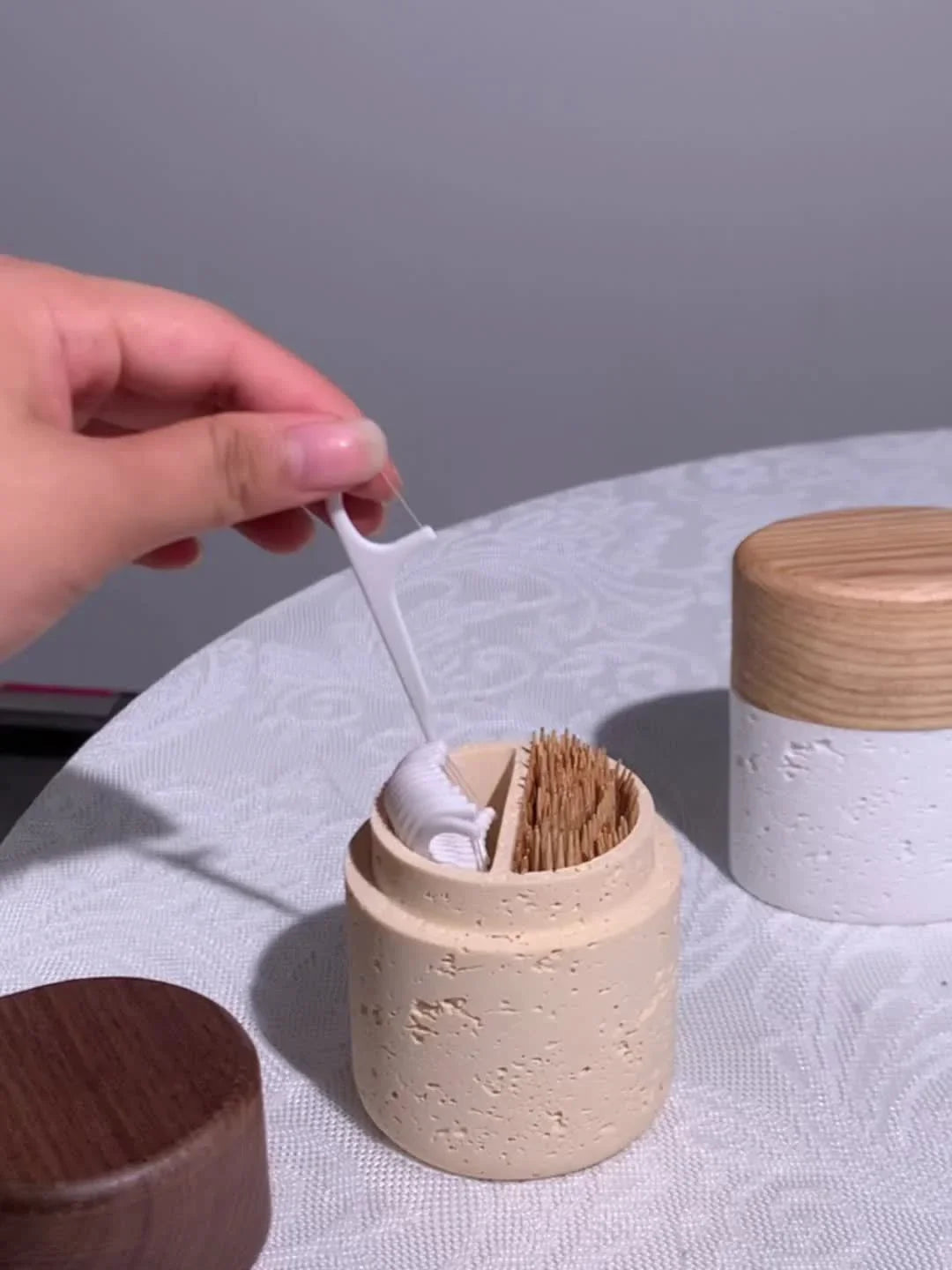 Toothpick Holder - Rustic Wooden Small