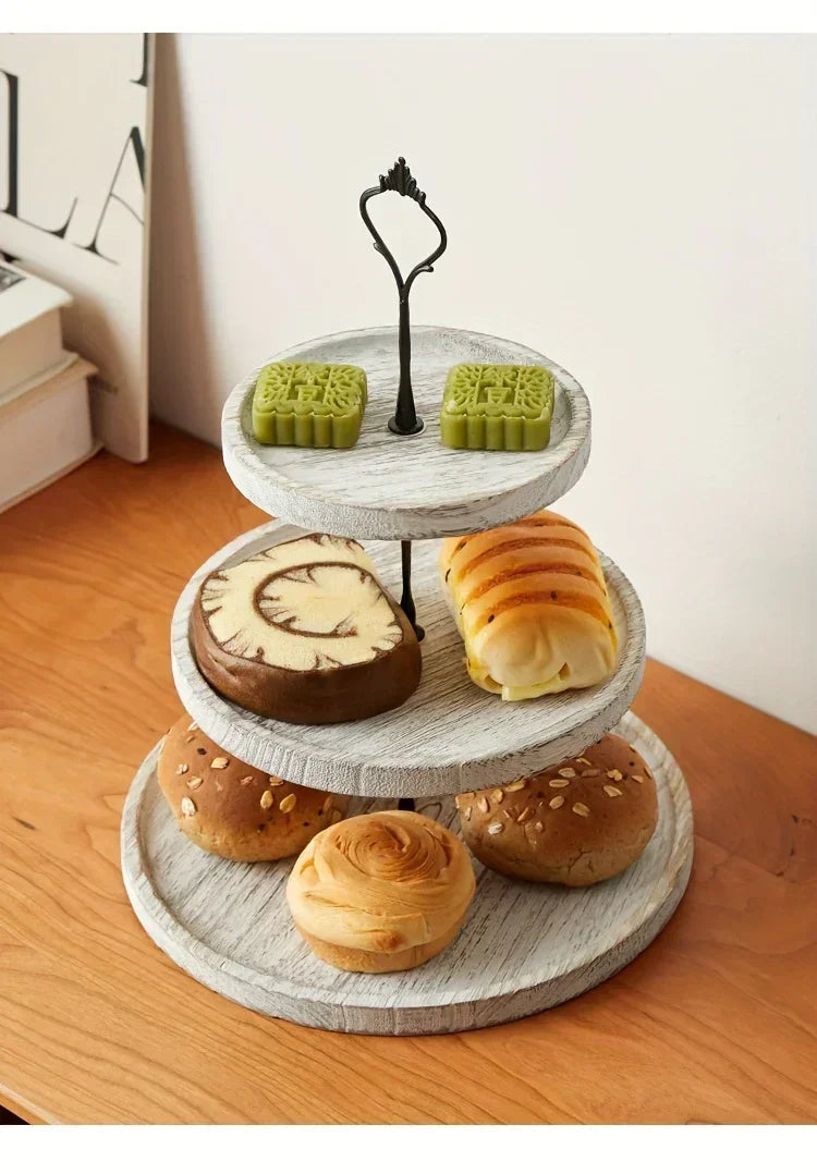 Cake Stand - 3-Tier Wooden