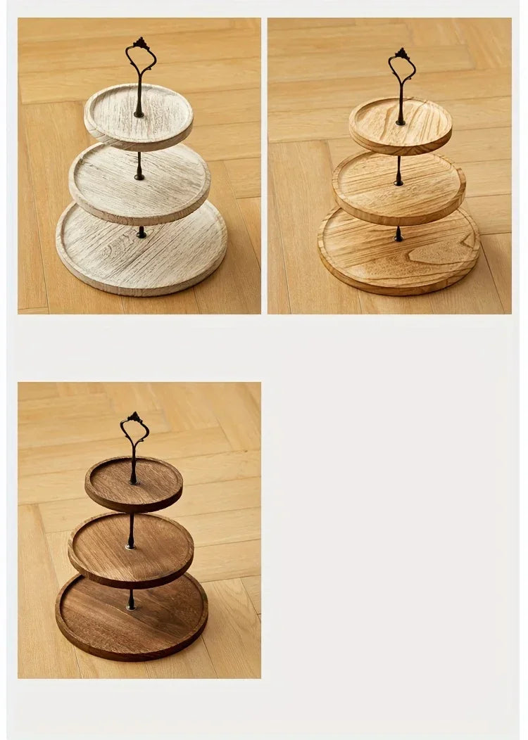 Cake Stand - 3-Tier Wooden