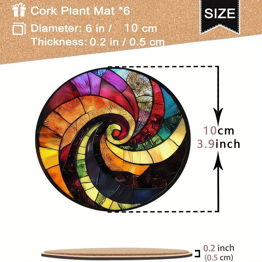 Coasters - Decorative Wood Set