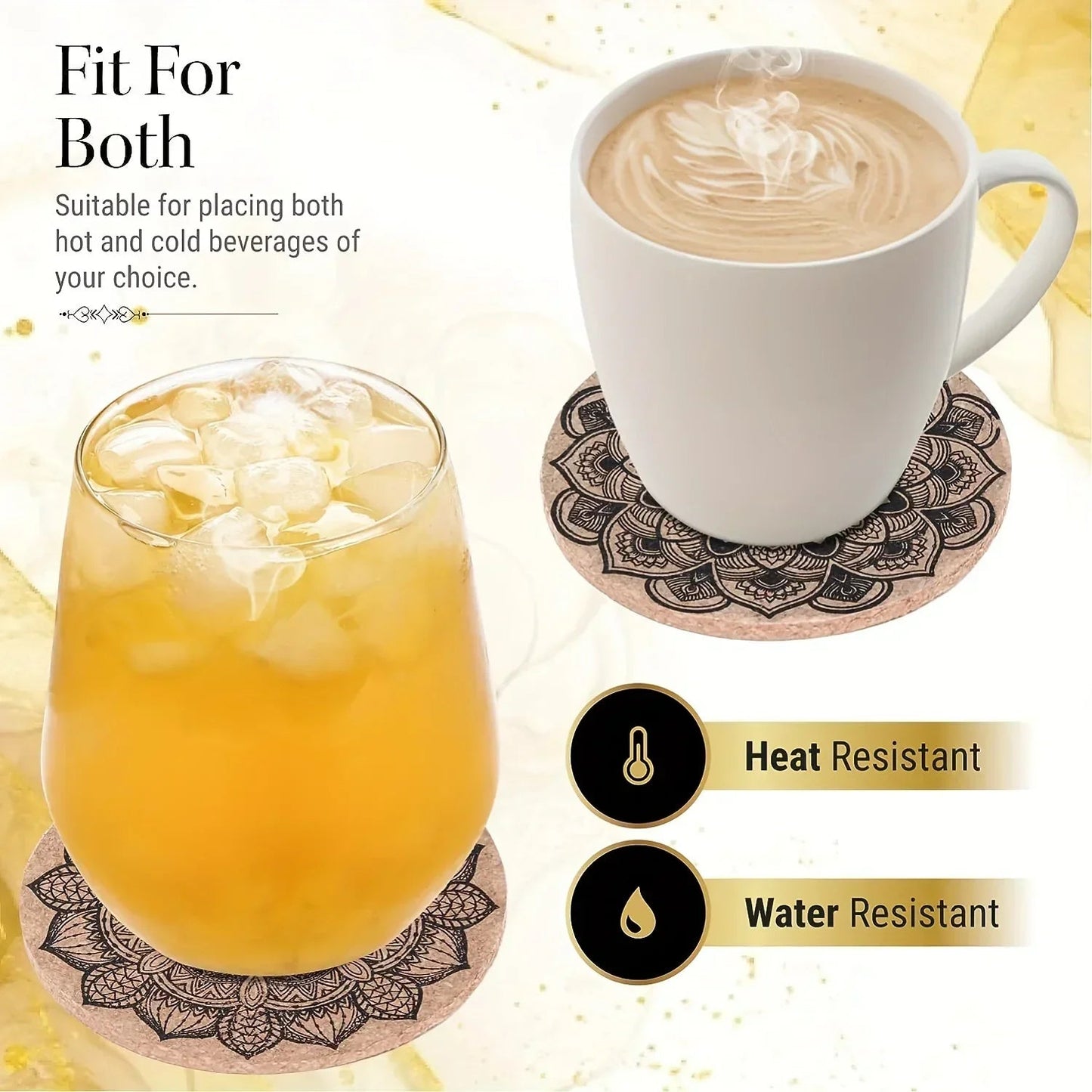 Coasters - Thick Cork 8-Piece