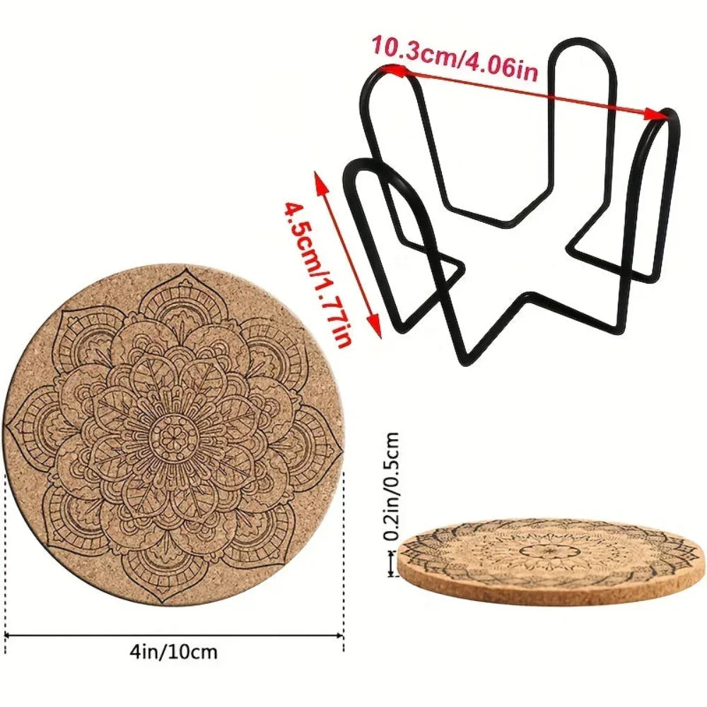 Coasters - Thick Cork 8-Piece