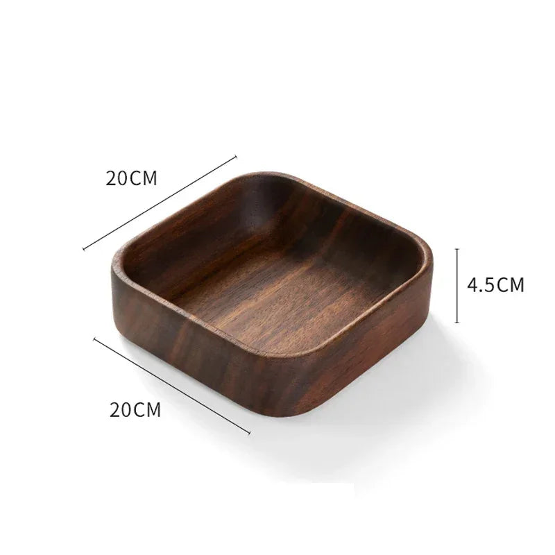 Salad Bowl - Boat-Shaped Walnut Wood