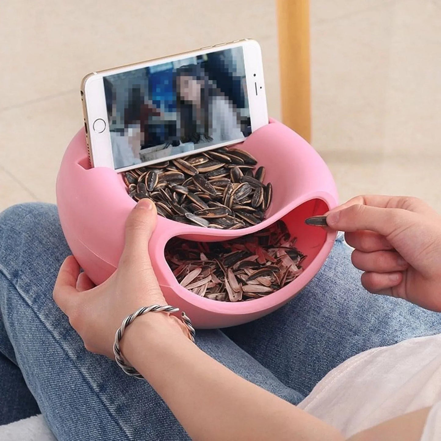 Snack Server - Double-Layer Plastic Tray